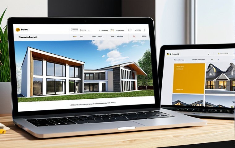 건축자재 B2C 마케팅 사례 - Digital Construction Showcase**
"A bright and modern website interface featuring various constructi...
