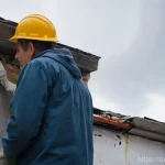 건축자재 전문 자격증 종류 - **Prompt:** A dreary, old-looking house with visible signs of neglect and deterioration. Patches of ...